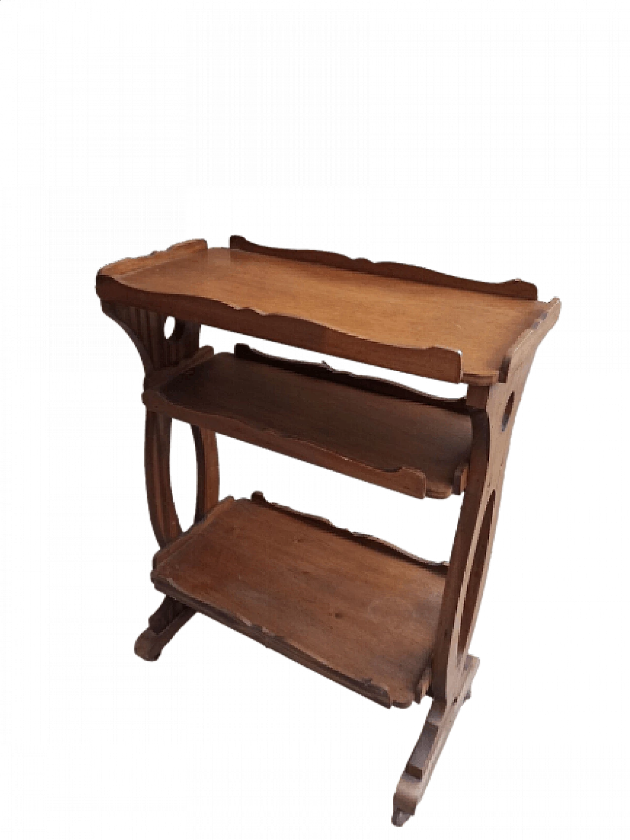 Wood bar cart by Ricasoli, 1960s 4