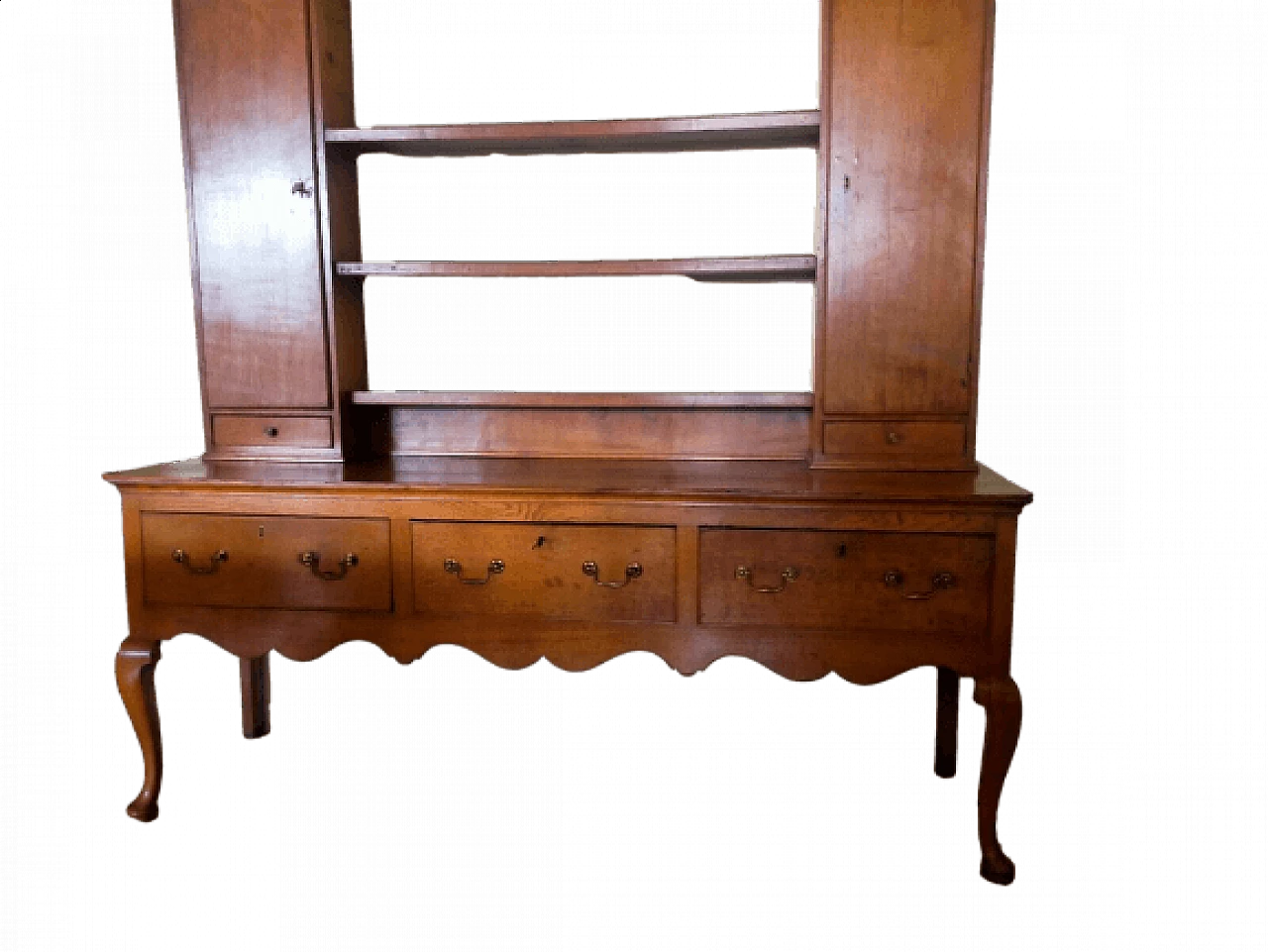 Georgian oak bookcase with doors and drawers, mid-18th century 2