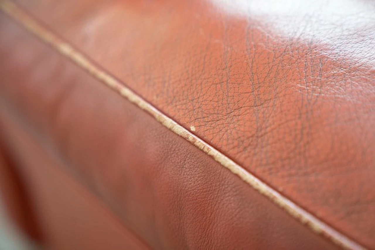 Poltrona Vanity Fair in pelle rossa di Frau, anni '90 3