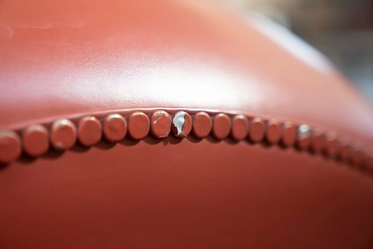 Poltrona Vanity Fair in pelle rossa di Frau, anni '90 7