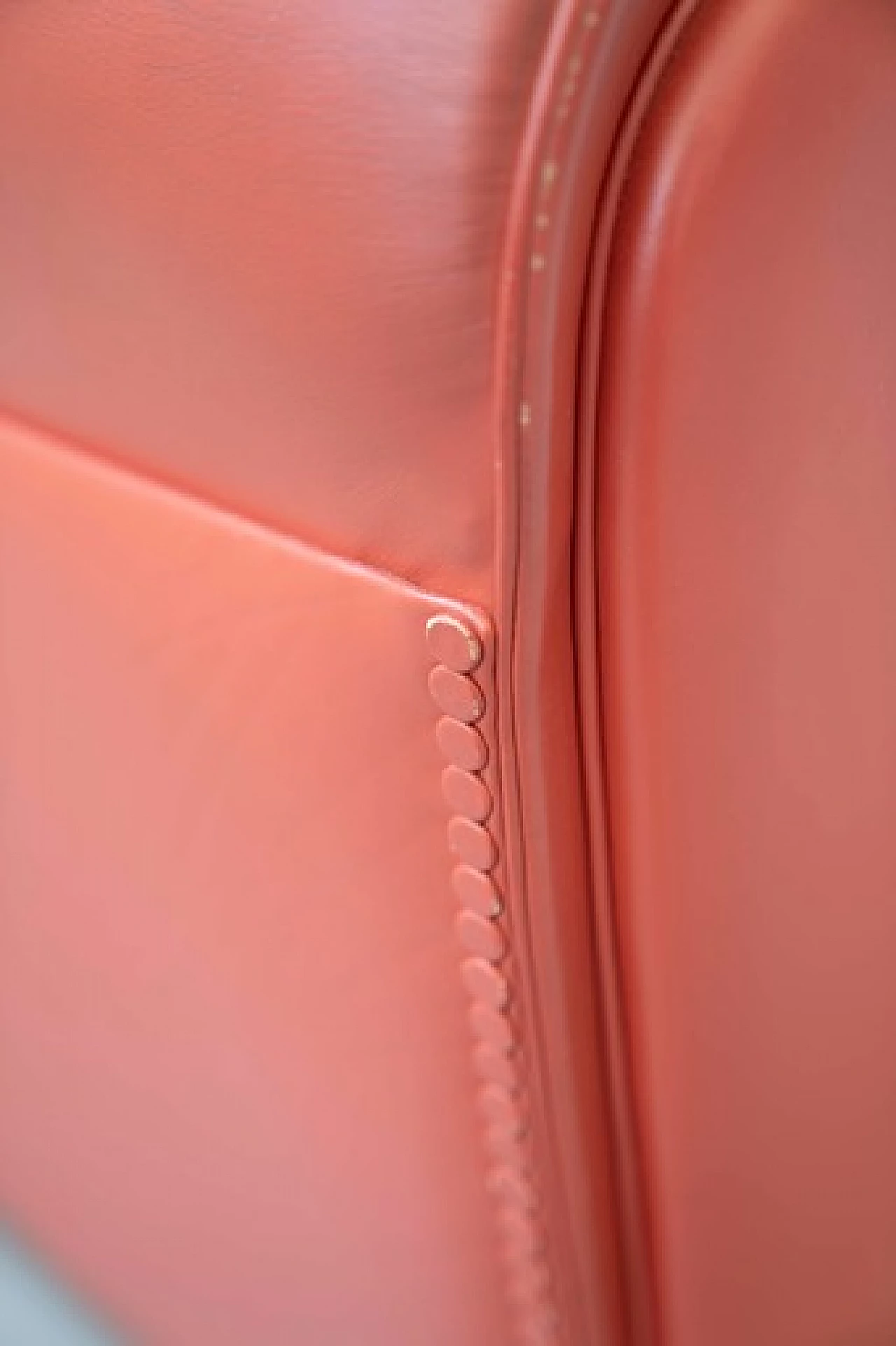 Red leather Vanity Fair armchair by Frau, 1990s 14