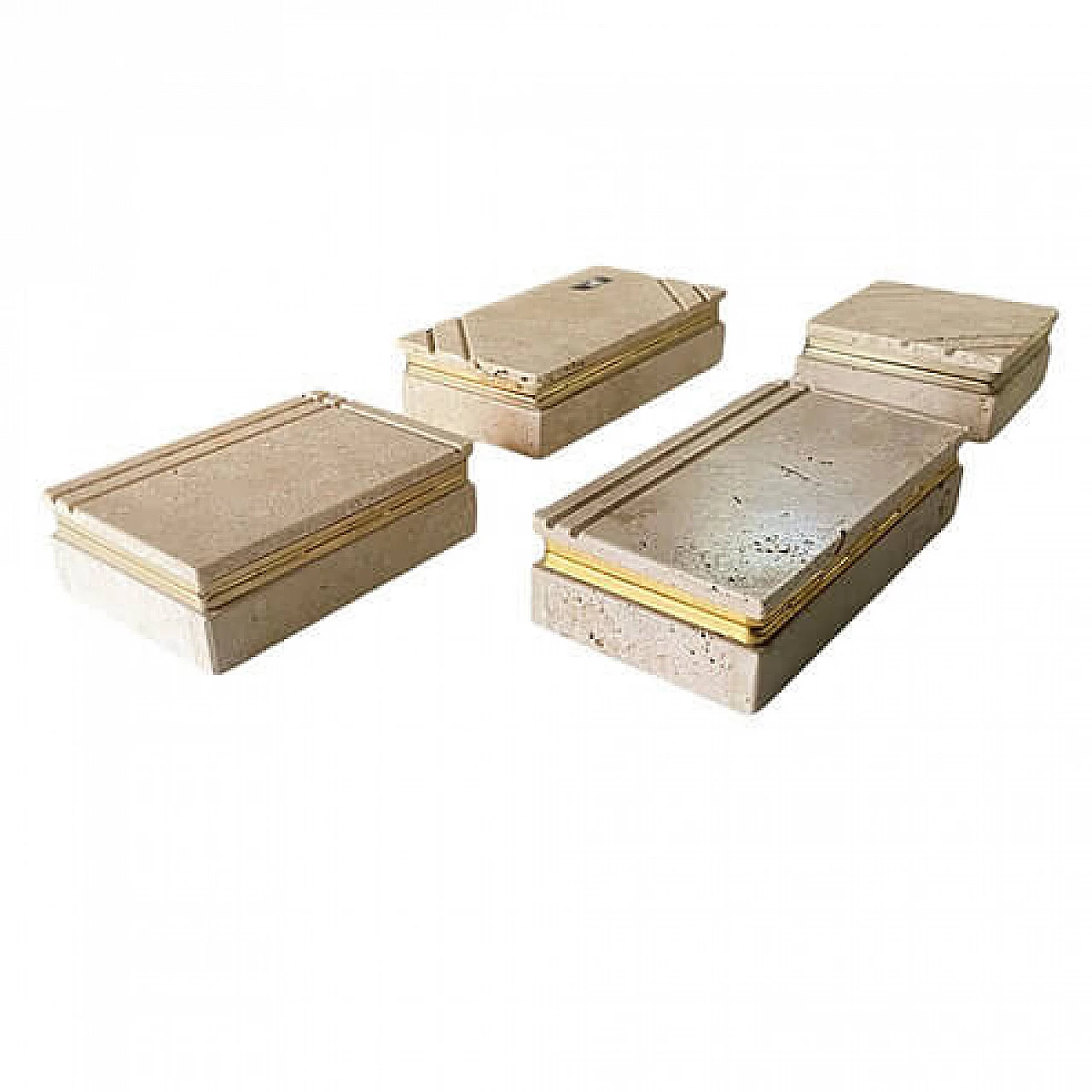 4 Scatole in travertino di Cerri Nestore, anni '70 3