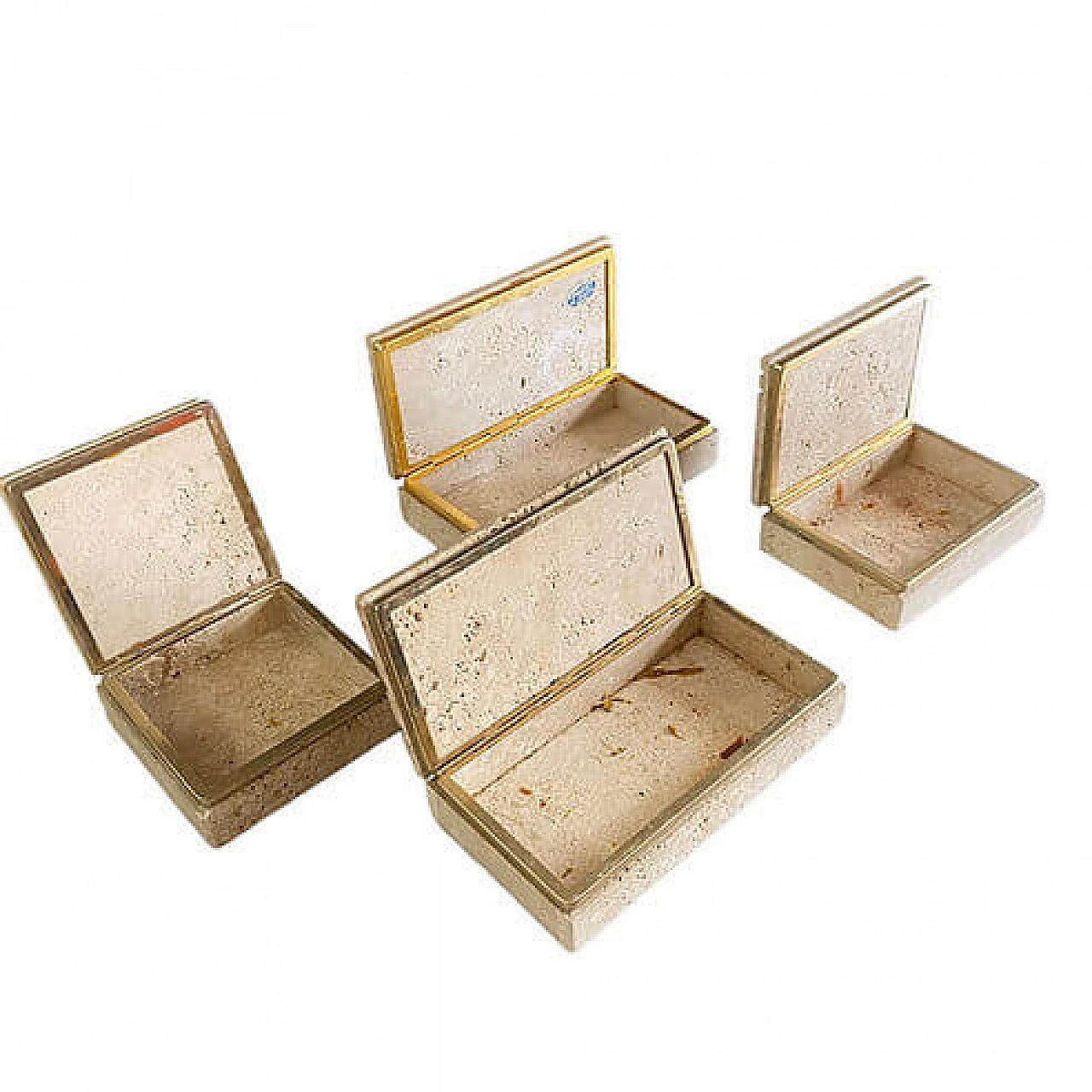4 Travertine boxes by Cerri Nestore, 1970s 5