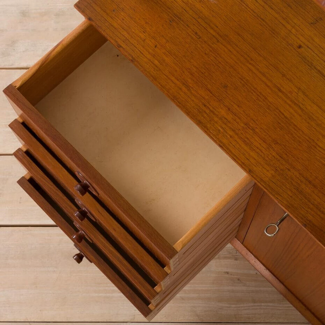 Coppia di librerie a parete in teak nello stile di Gio Ponti, anni '60 14