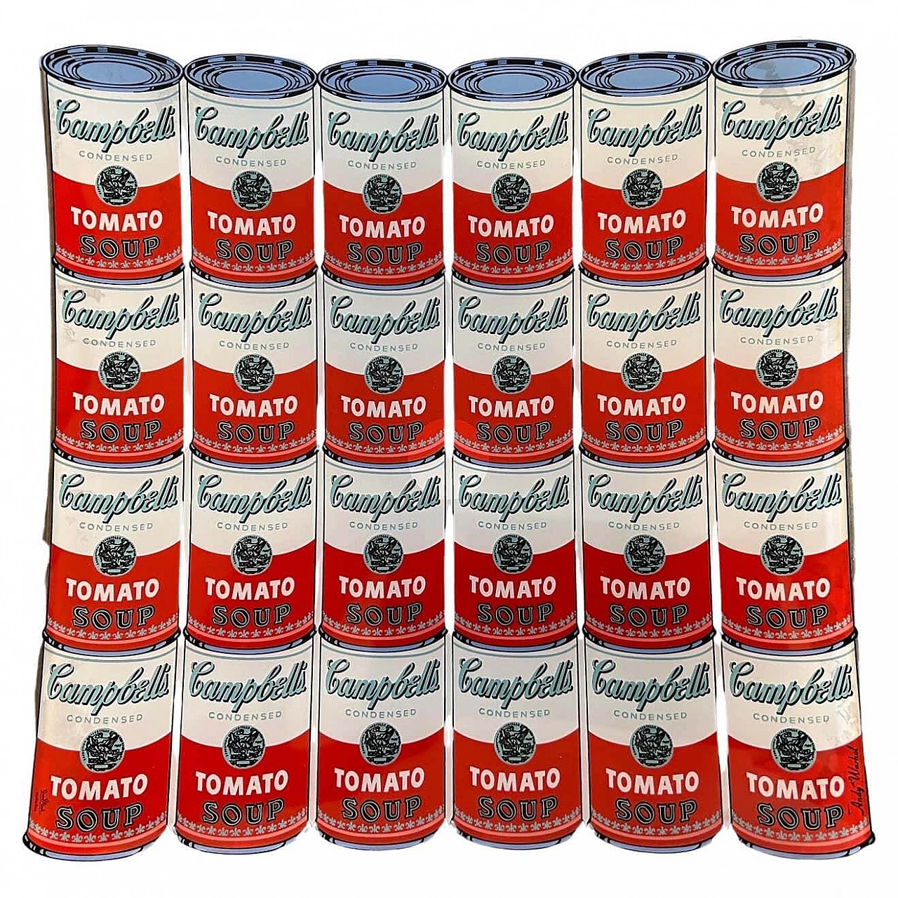 Campbell Soup square glass tray by Andy Warhol for Rosenthal