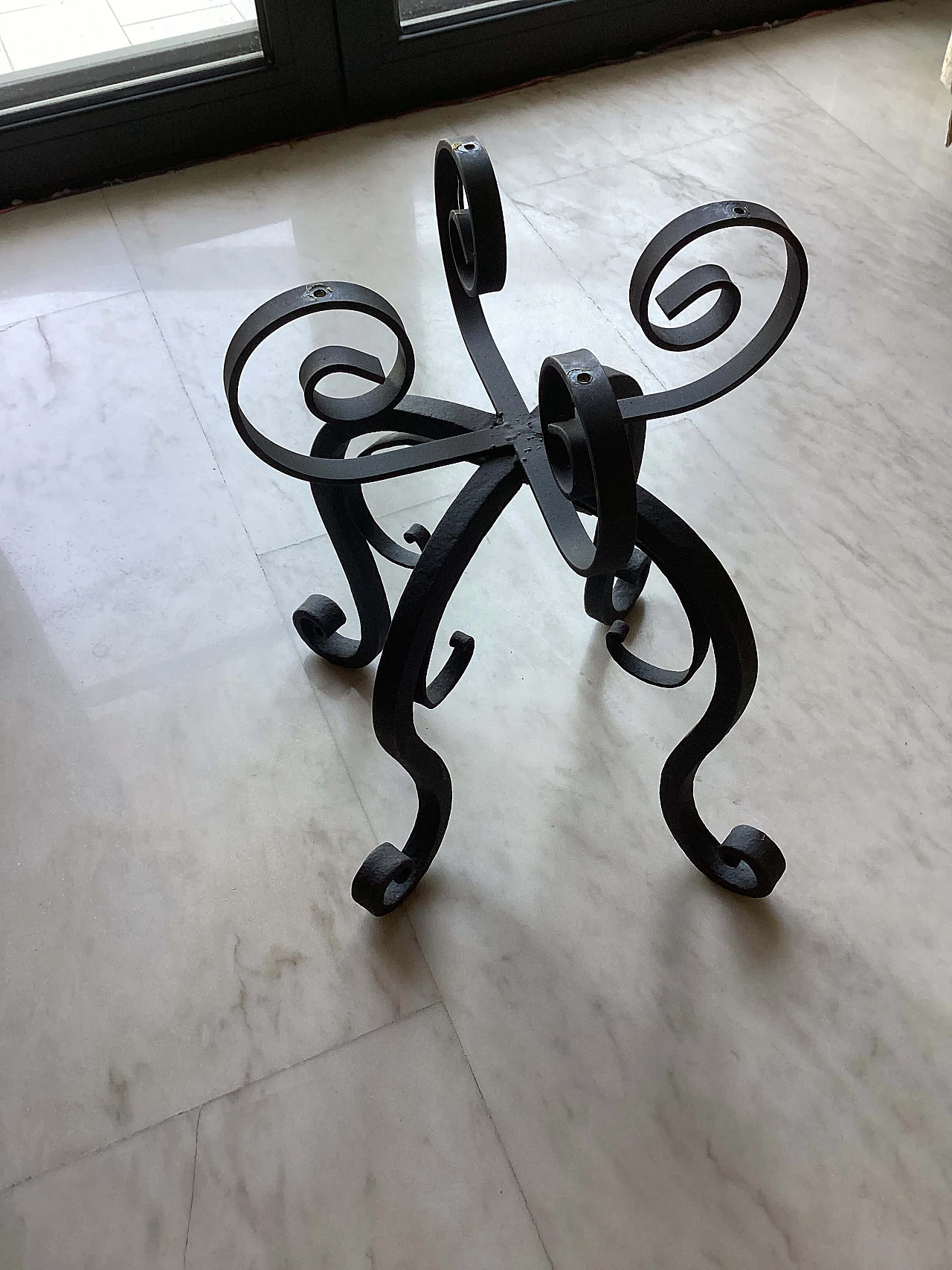Wrought iron coffee table frame, 1980s 1