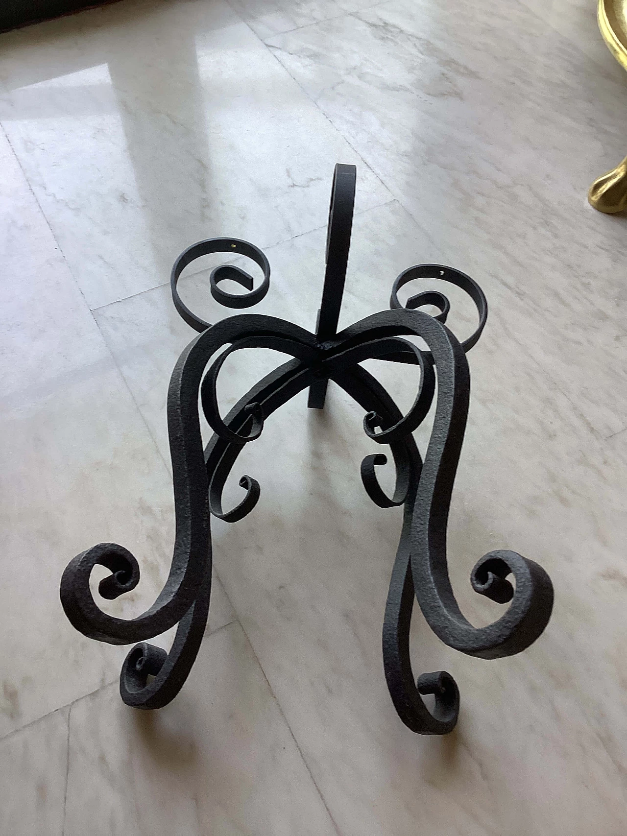 Wrought iron coffee table frame, 1980s 2