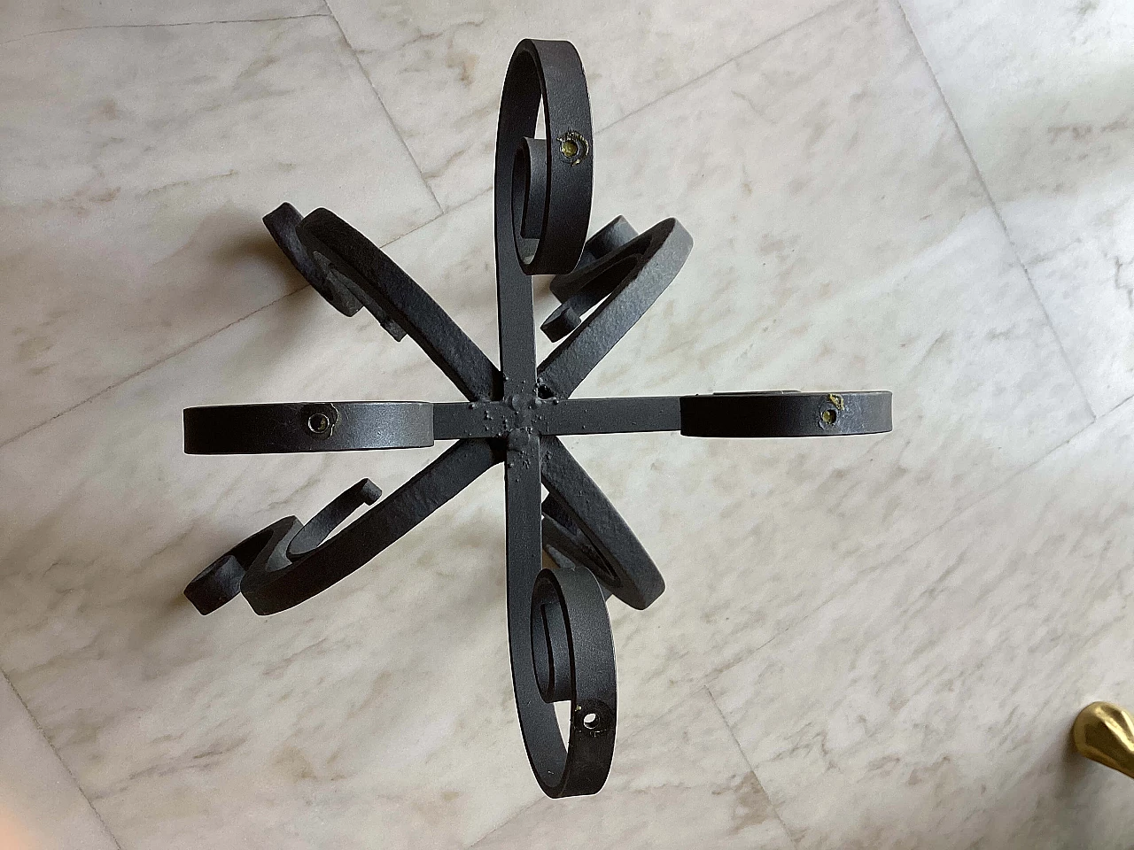 Wrought iron coffee table frame, 1980s 3