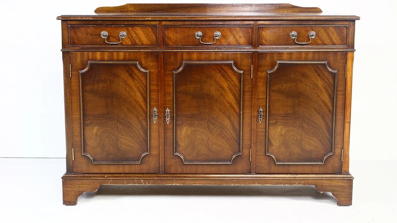 George III style mahogany sideboard, 1970s 1