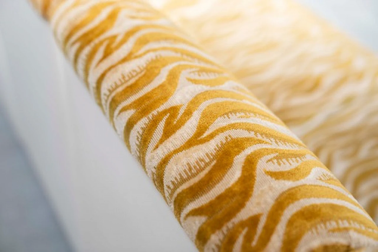 Divano modulare bianco e giallo a sei posti, anni '70 6