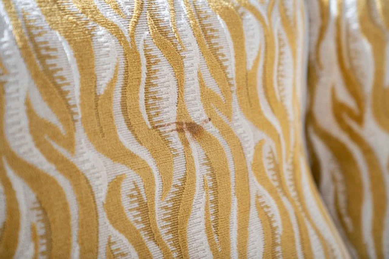 Divano modulare bianco e giallo a sei posti, anni '70 7