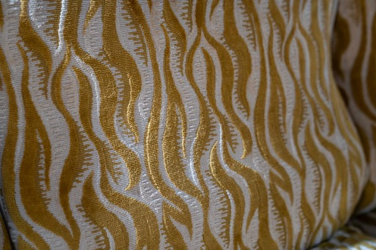 Divano modulare bianco e giallo a sei posti, anni '70 8