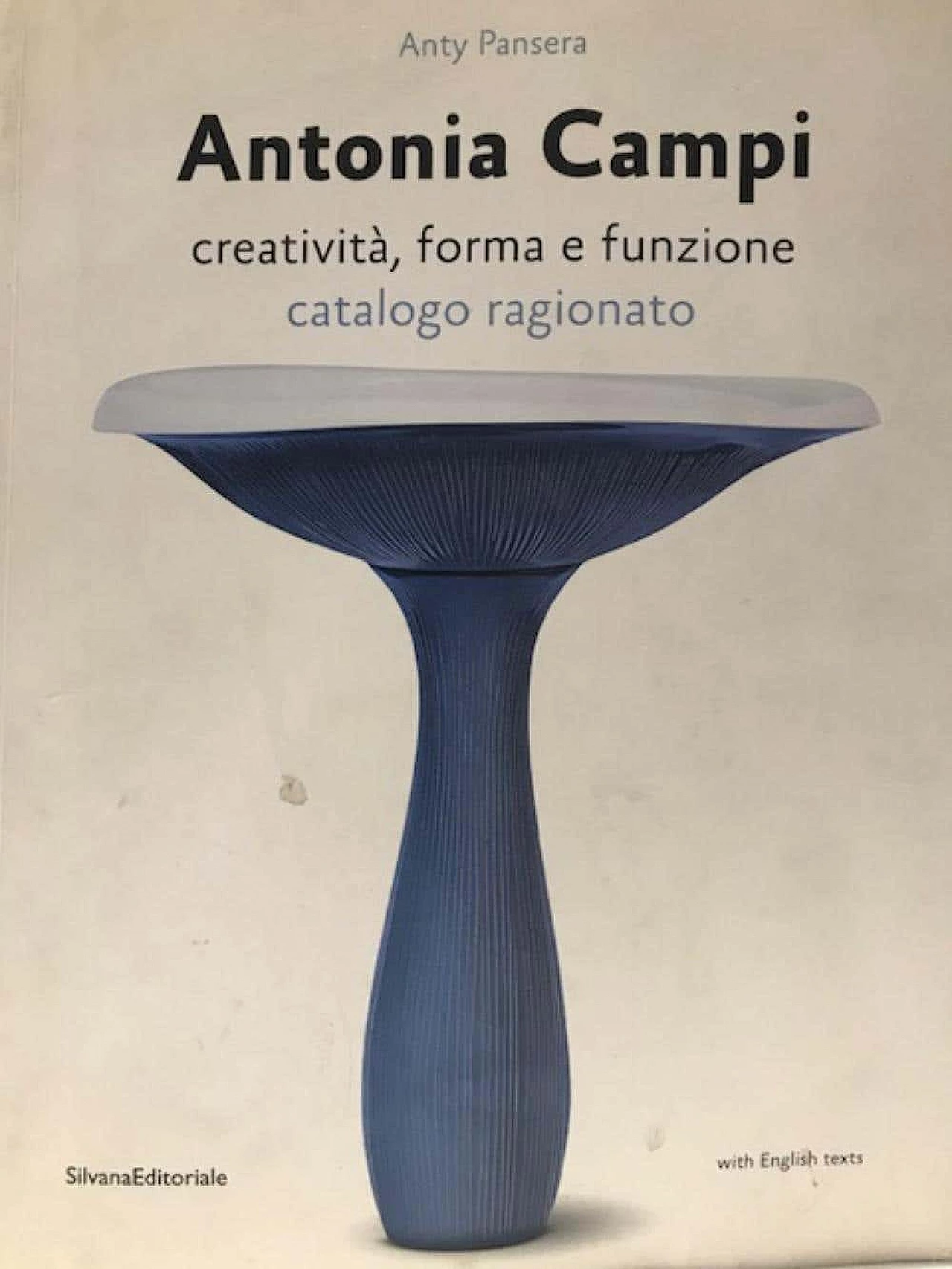 Vassoio Margherita in terracotta blu di Antonia Campi per Laveno, anni '60 11