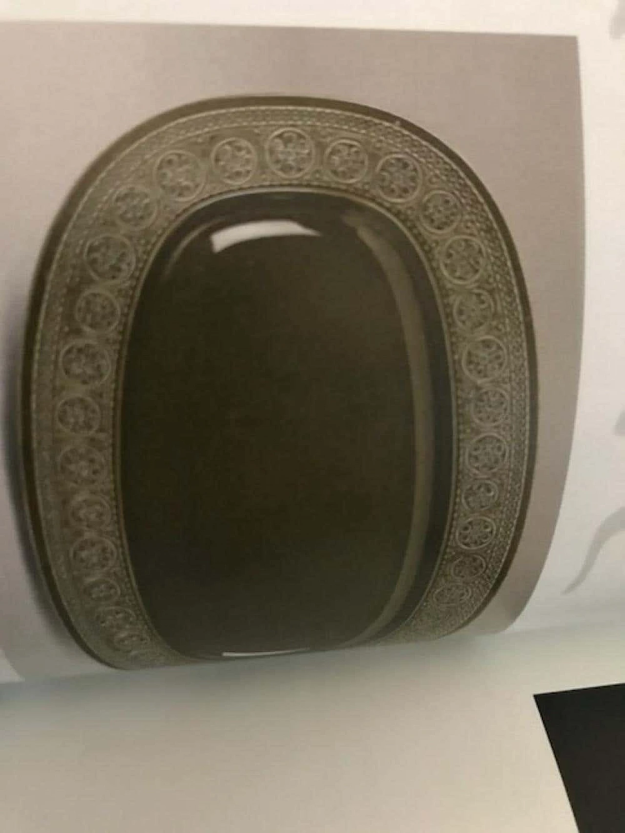 Vassoio Margherita in terracotta blu di Antonia Campi per Laveno, anni '60 13