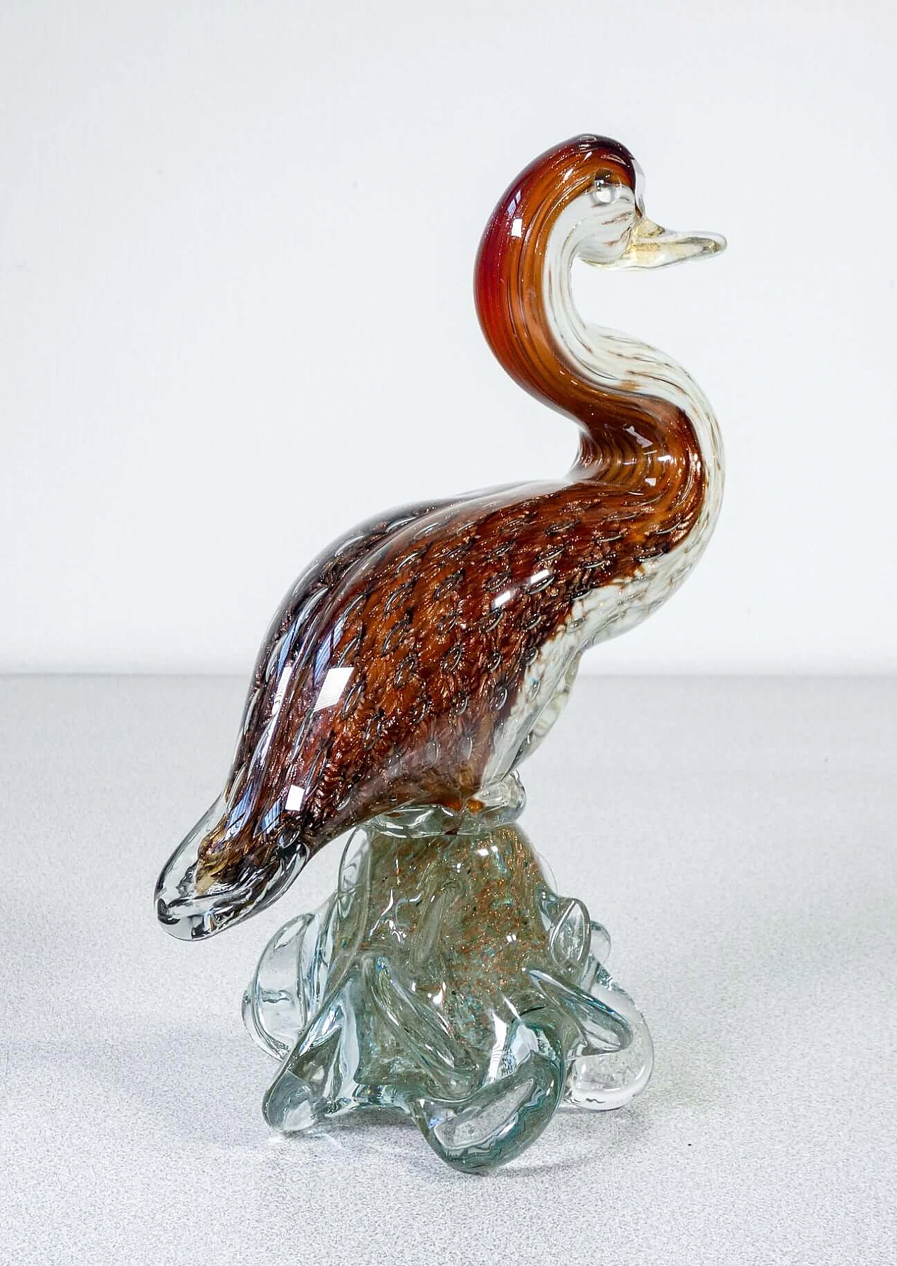 Polychrome Murano blown glass duck sculpture 4