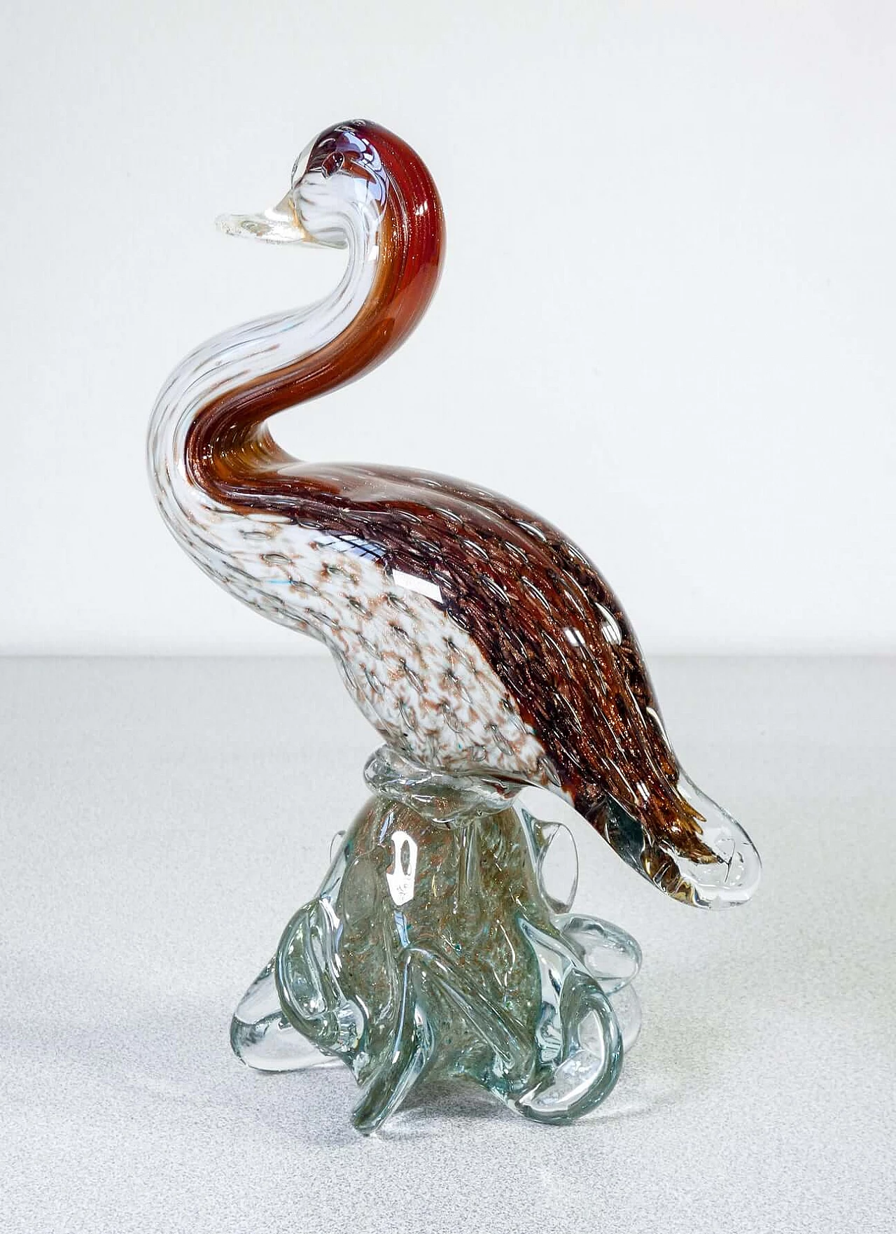 Polychrome Murano blown glass duck sculpture 5