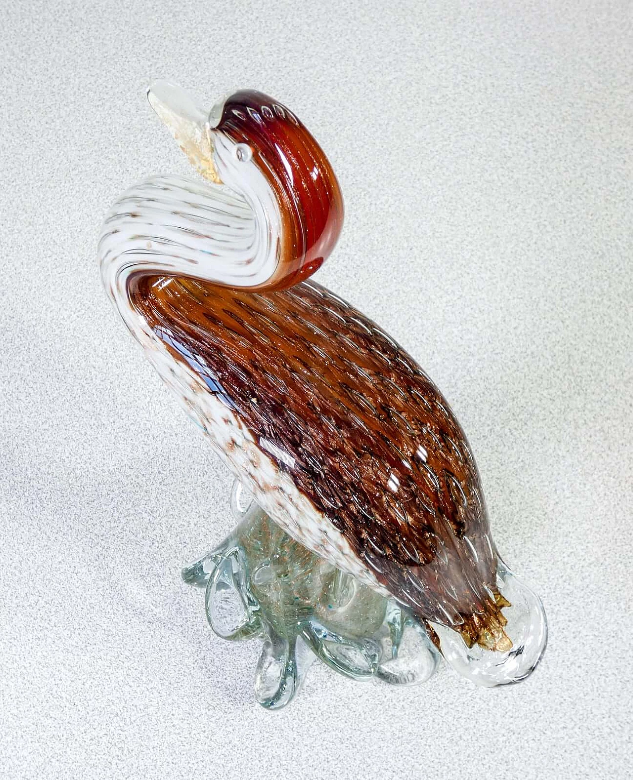Polychrome Murano blown glass duck sculpture 6