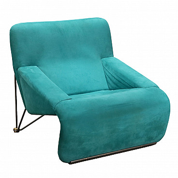 Feeling armchair upholstered in alcantara by Claudio Salocchi for Skipper, 1980s