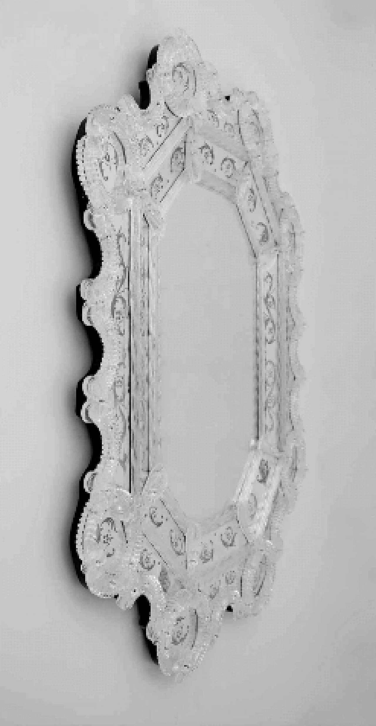 Specchio da parete veneziano ottagonale in vetro di Murano, anni '80 4