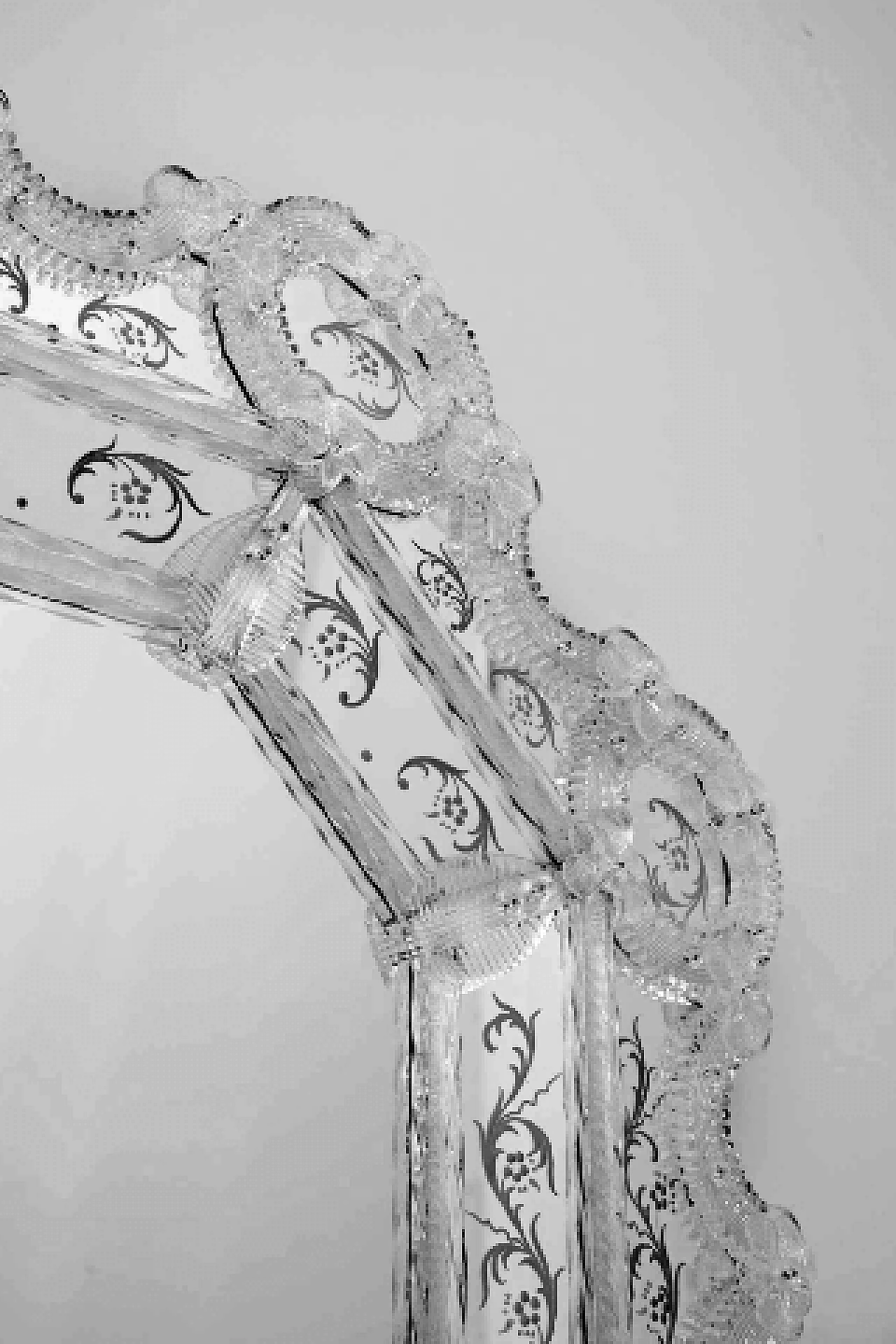 Specchio da parete veneziano ottagonale in vetro di Murano, anni '80 6