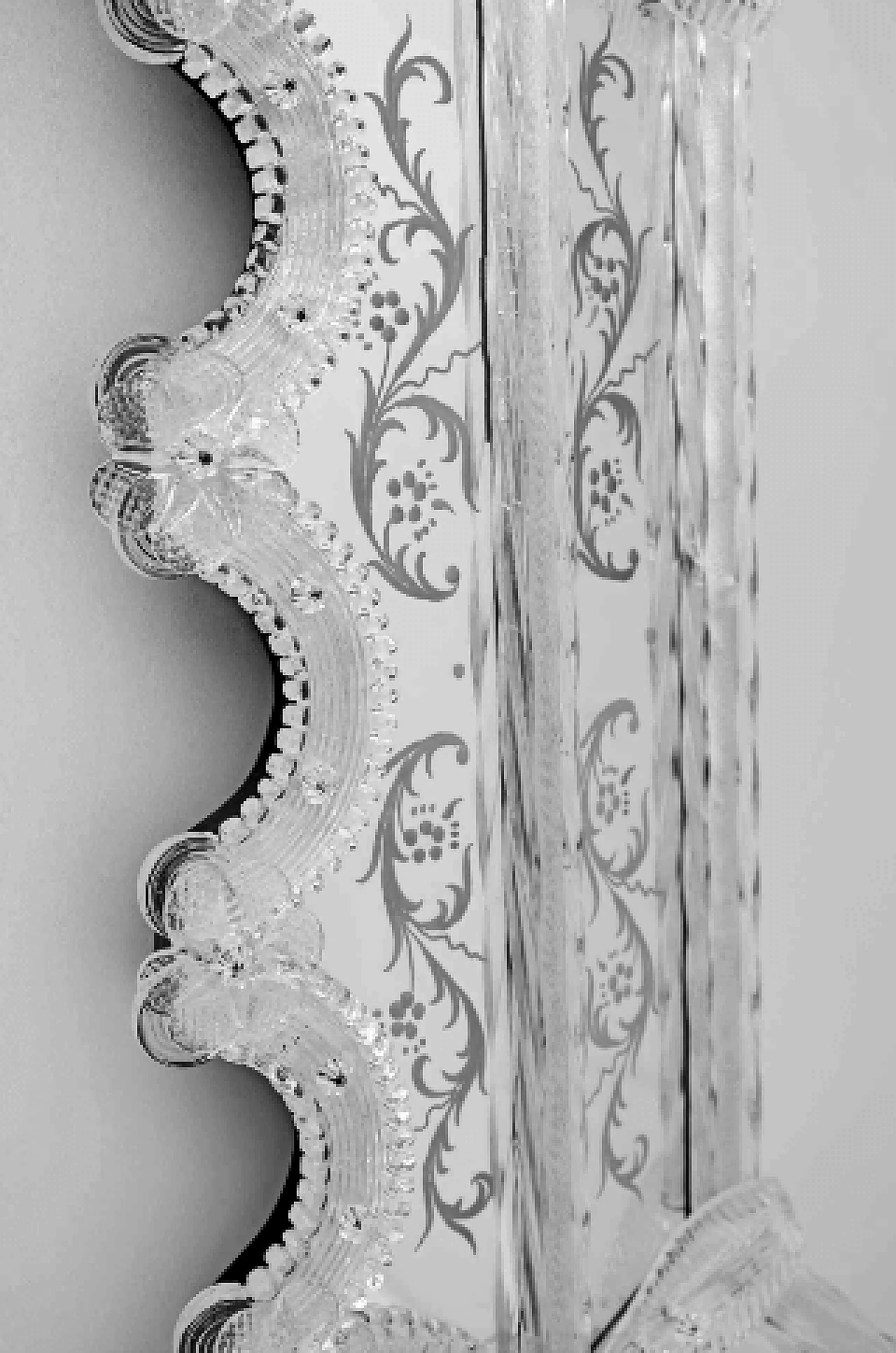 Specchio da parete veneziano ottagonale in vetro di Murano, anni '80 8