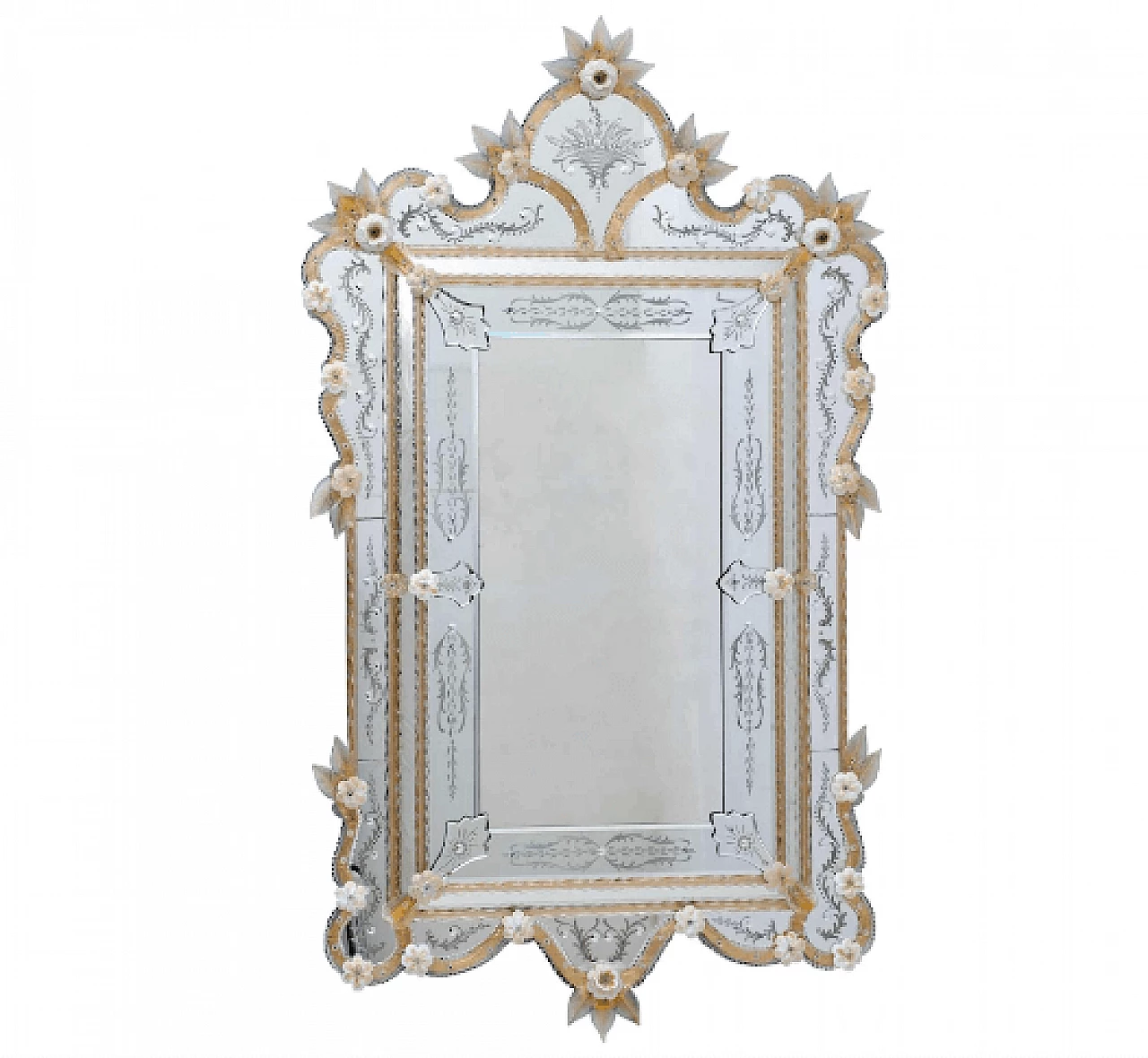 Venetian Murano glass wall mirror, 1980s 1
