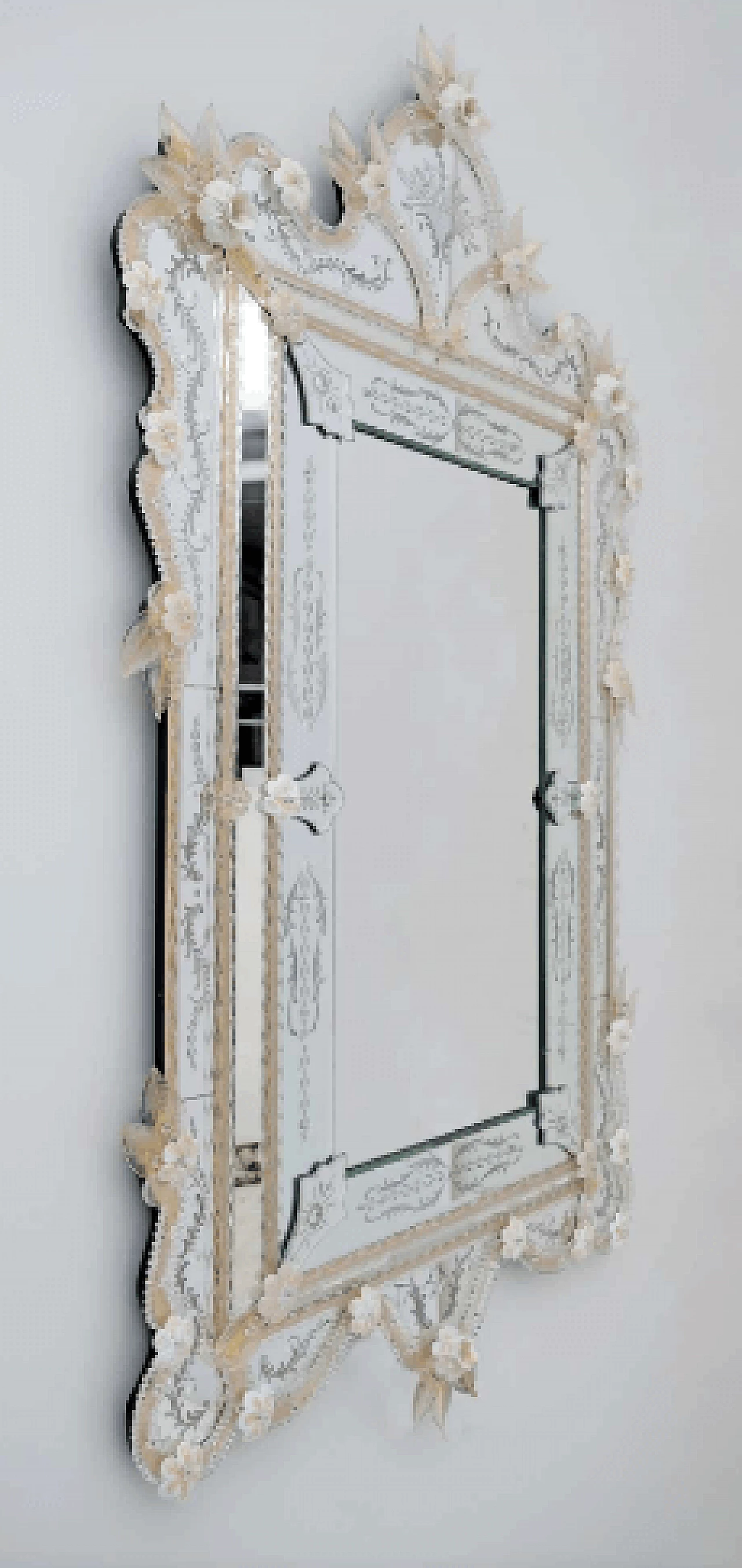 Venetian Murano glass wall mirror, 1980s 3