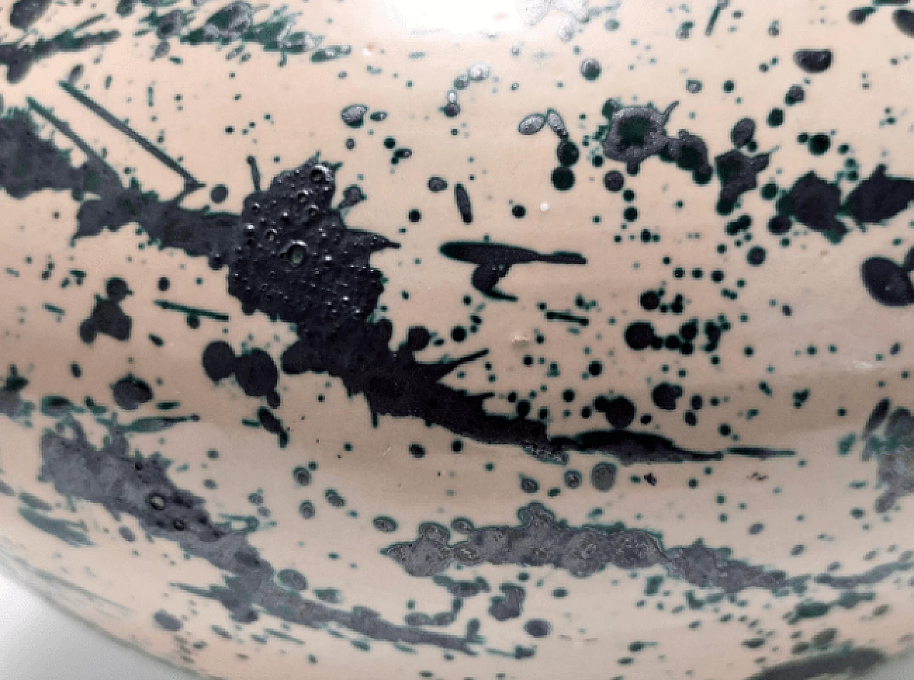 Lacquered and painted terracotta vase by Deruta, 1950s 7