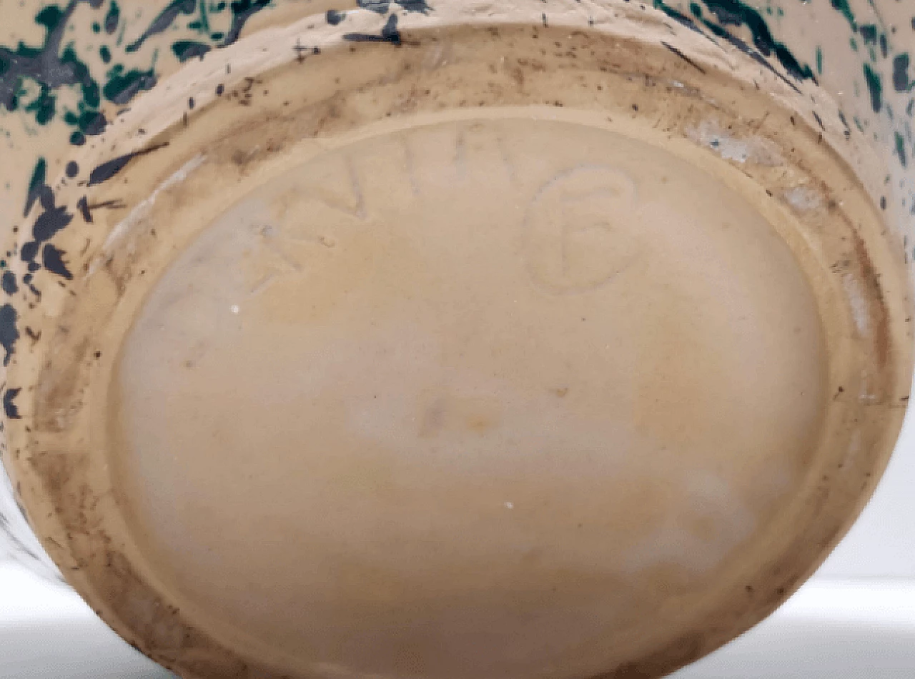 Lacquered and painted terracotta vase by Deruta, 1950s 10