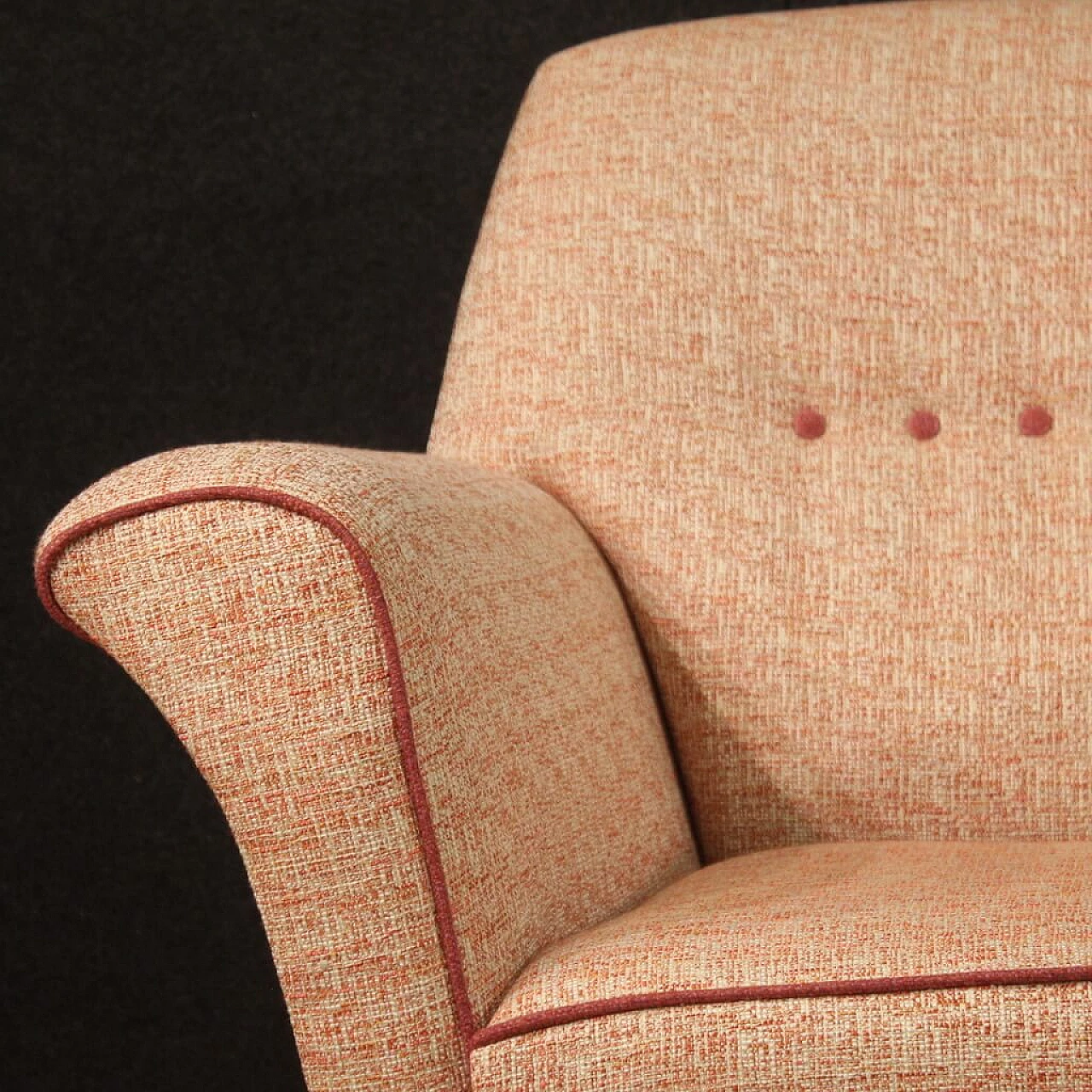 Pair of fabric armchairs in the style of Gio Ponti, 1960s 8