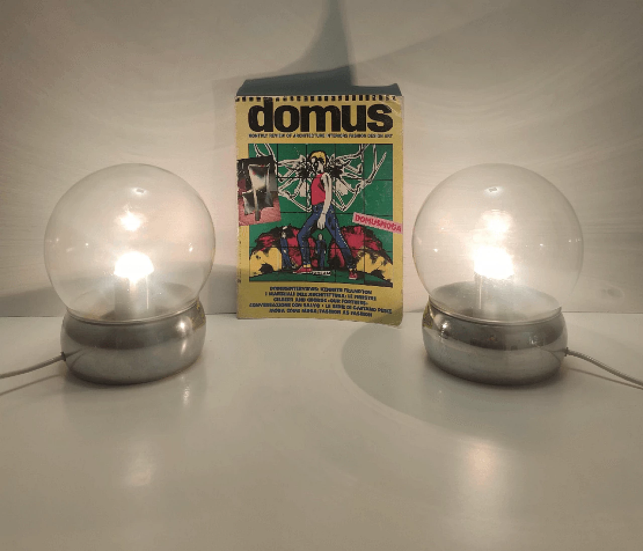 Pair of Vieste table lamps by GPA Monti for Candle, 1970s 3