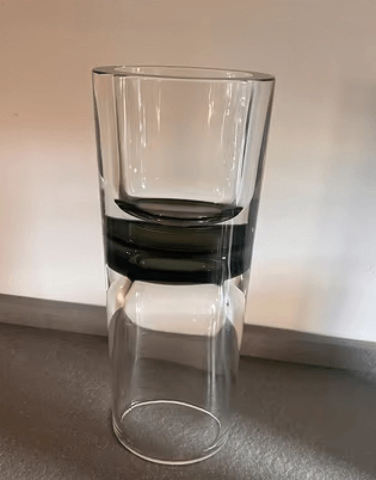 Vaso in vetro di Seguso, anni '80 1
