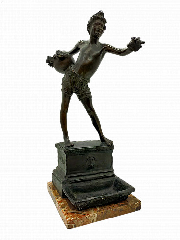 Vincenzo Gemito, The Waterman, bronze sculpture, late 19th century