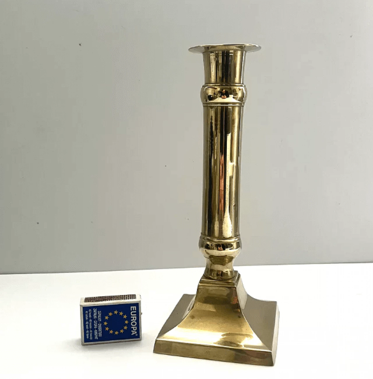 German brass candle holder, early 20th century 8