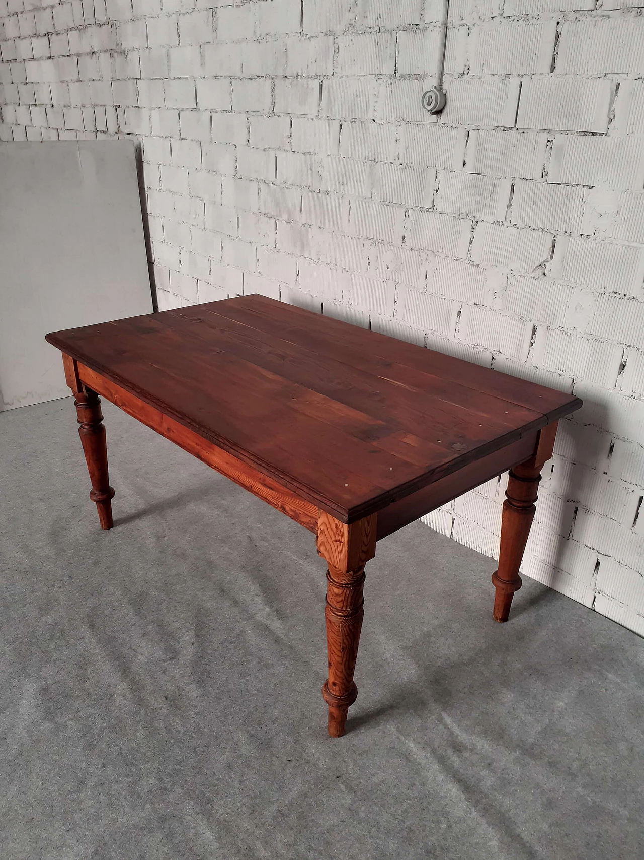 Rough wood table, early 20th century 3