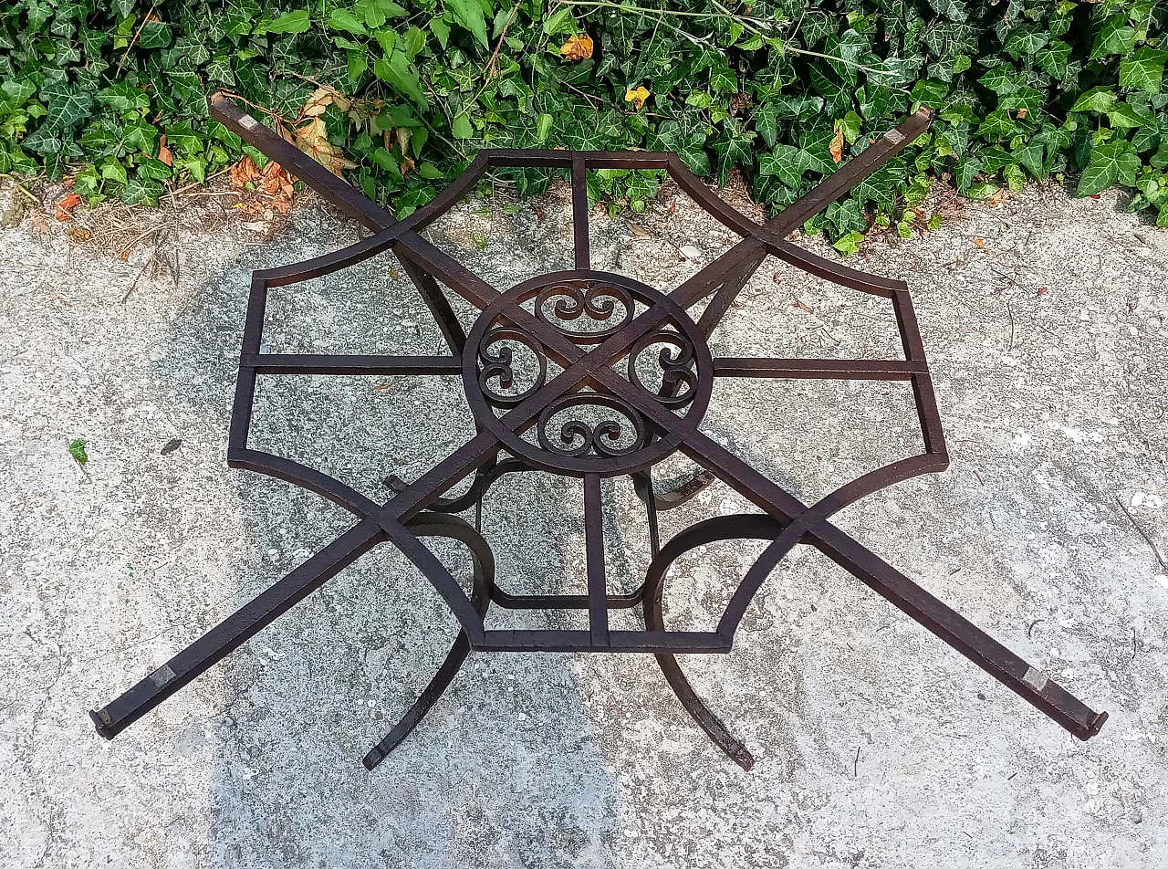 Wrought iron coffee table base, 1940s 7