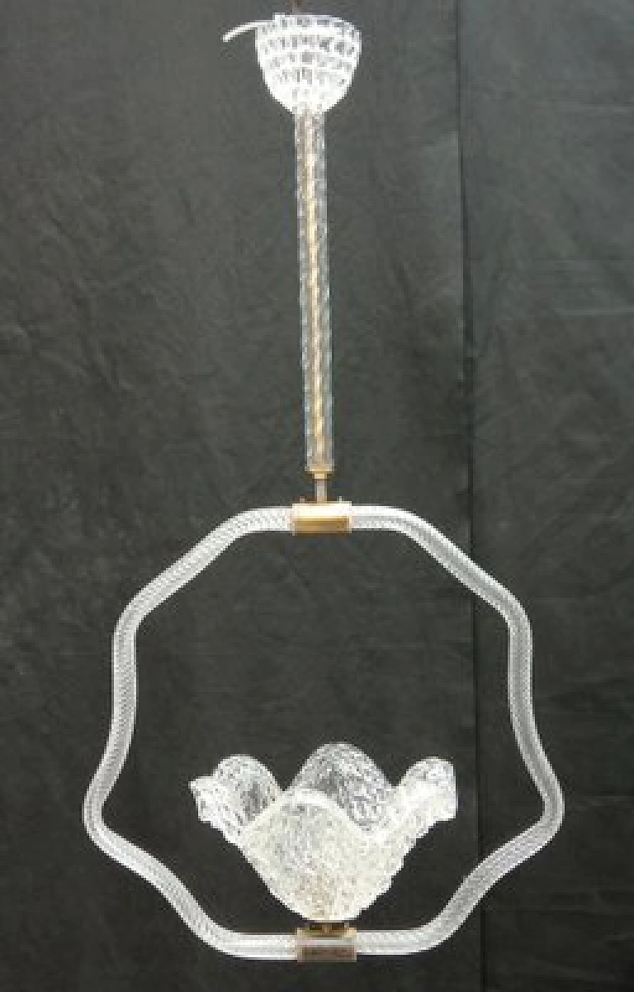 Murano glass hanging lamp by Barovier & Toso, 1940s 1