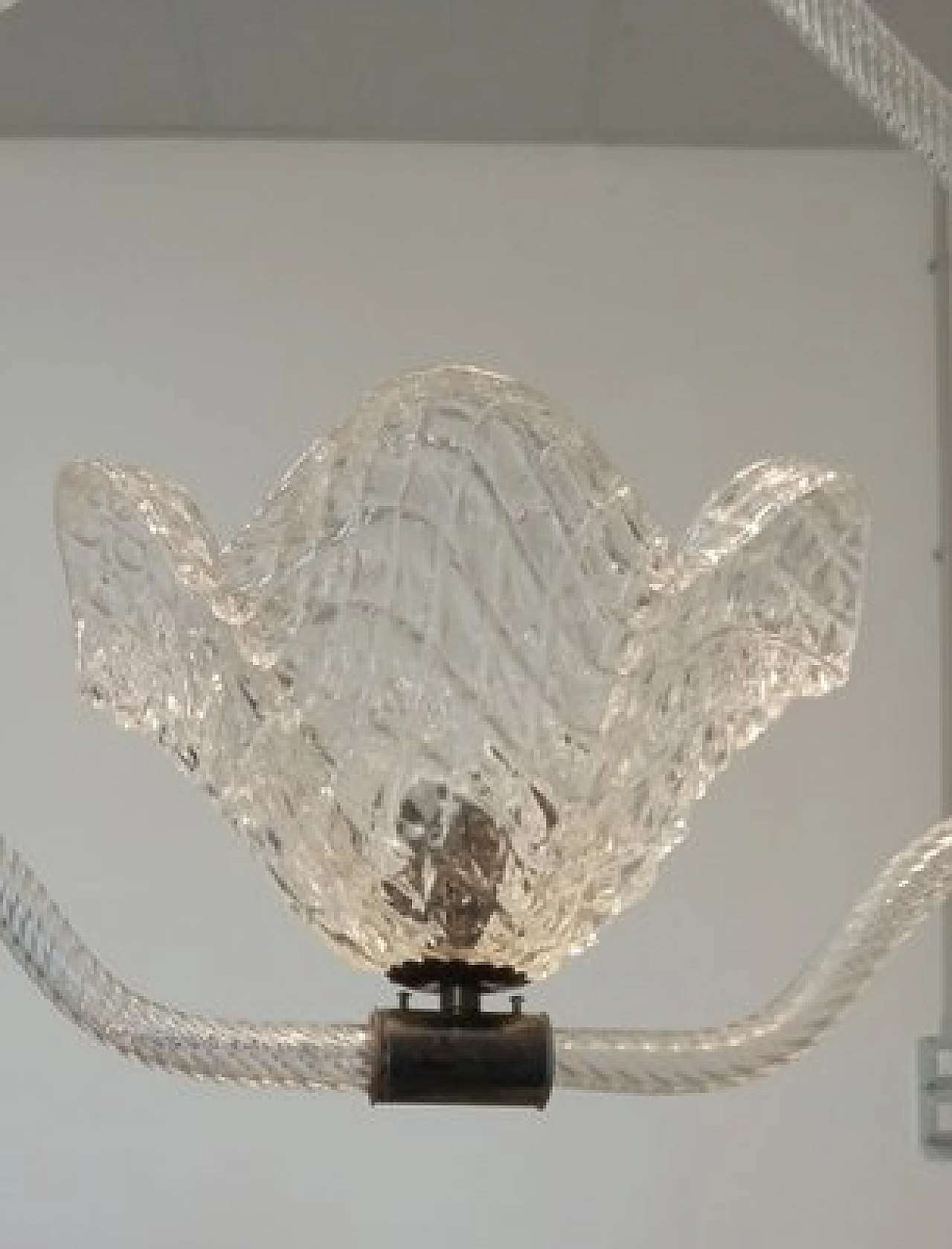 Murano glass hanging lamp by Barovier & Toso, 1940s 12