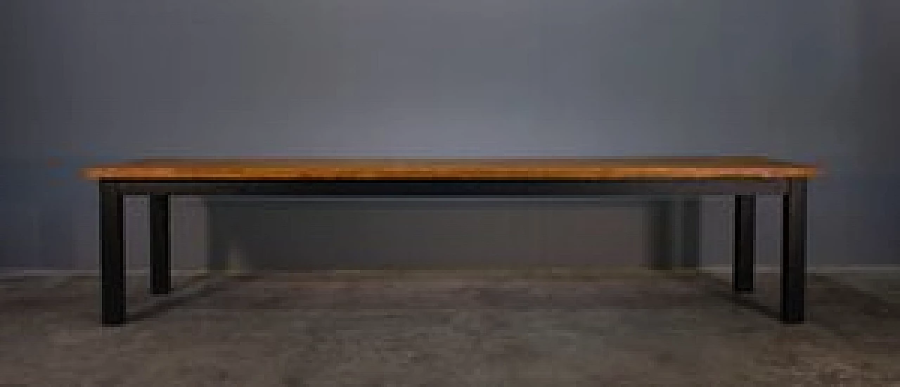 Walnut stained spruce table, 2000s 1