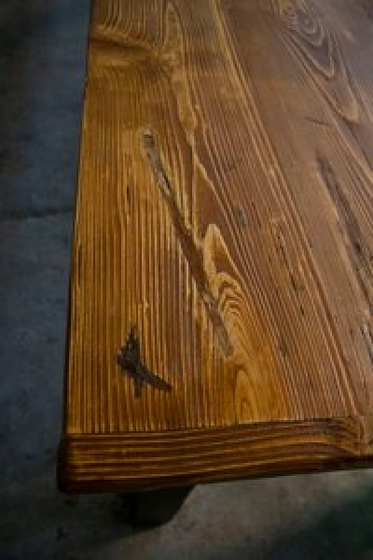 Walnut stained spruce table, 2000s 2