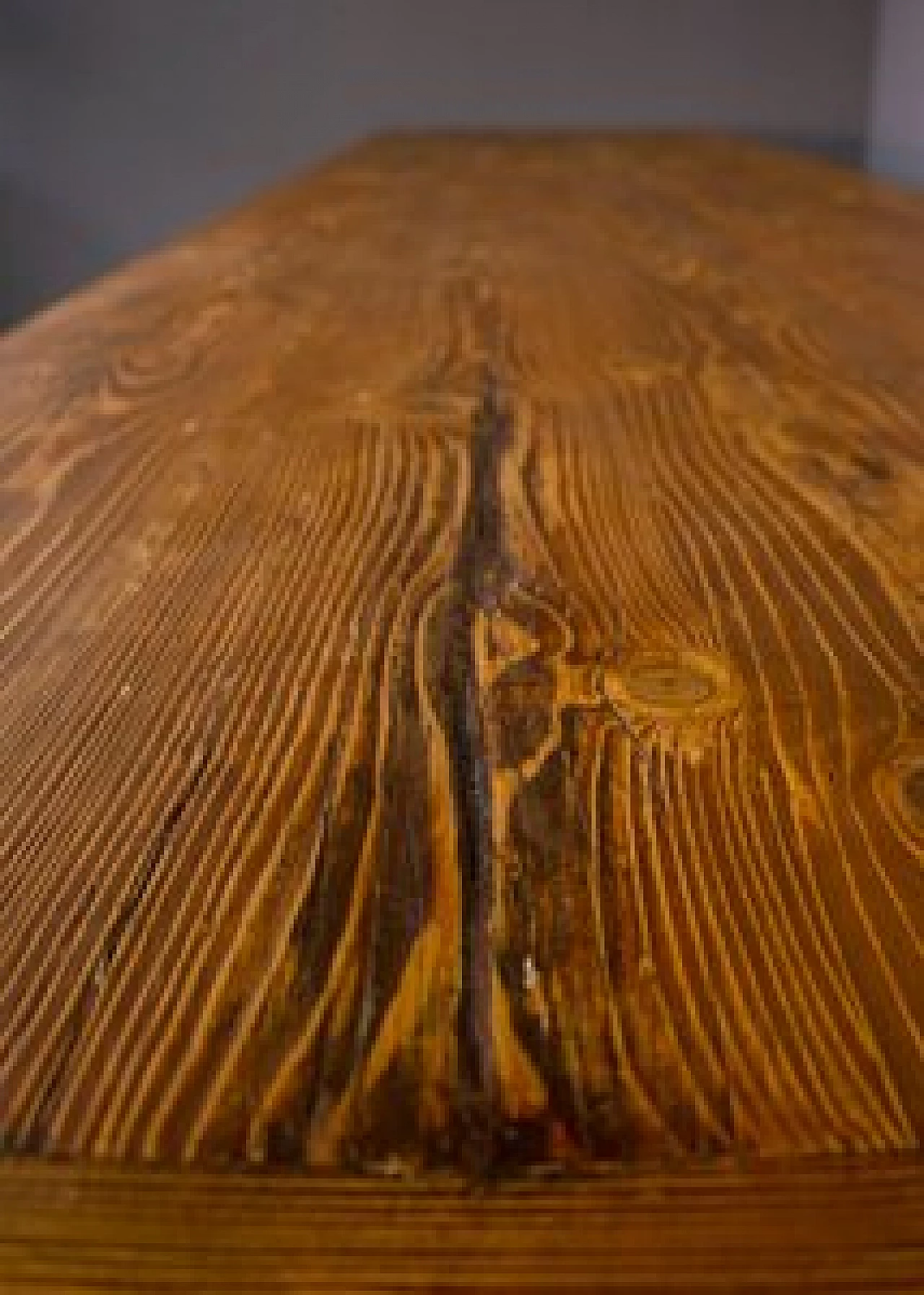 Walnut stained spruce table, 2000s 6