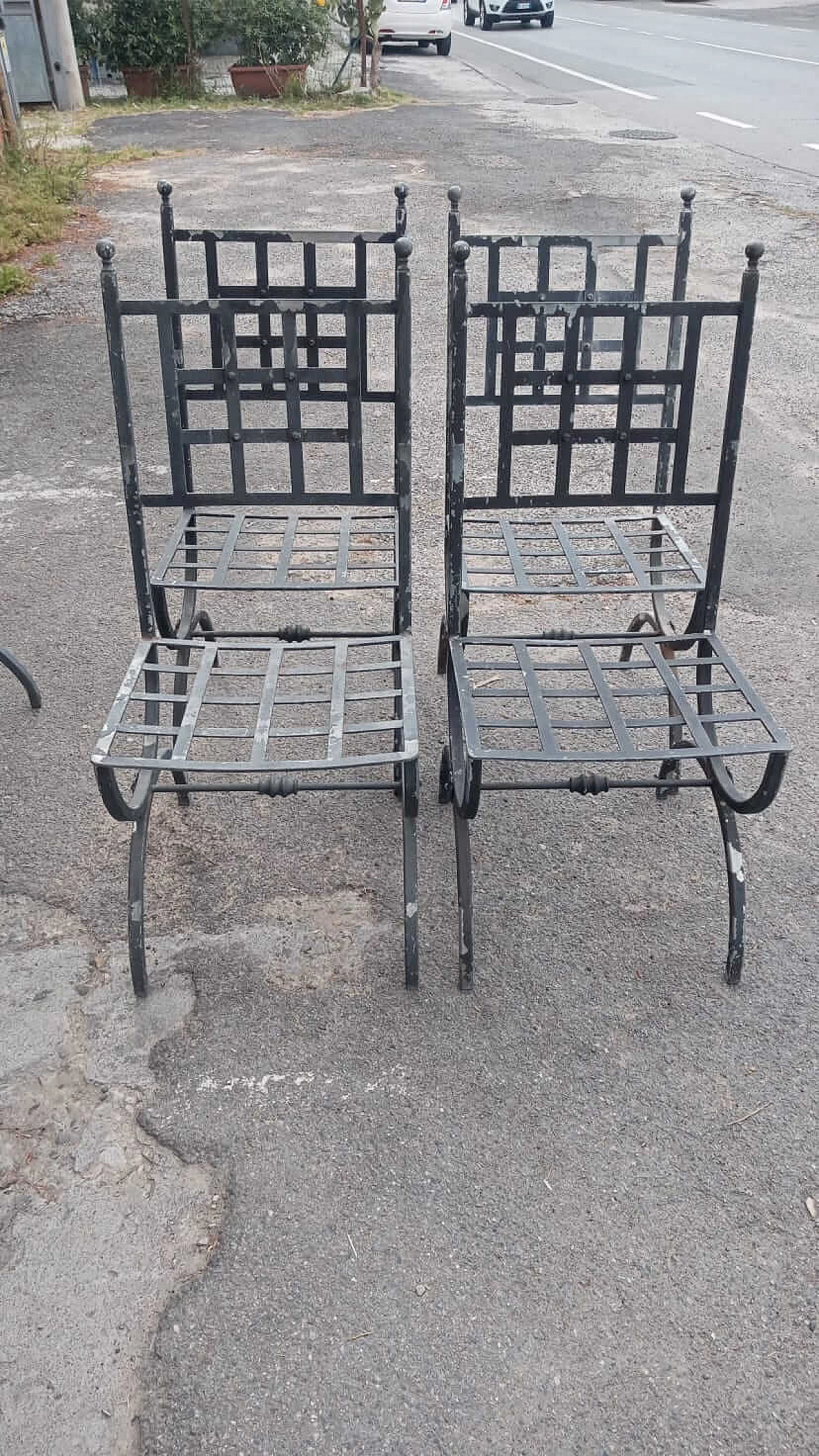 4 Iron chairs, 1980s 7
