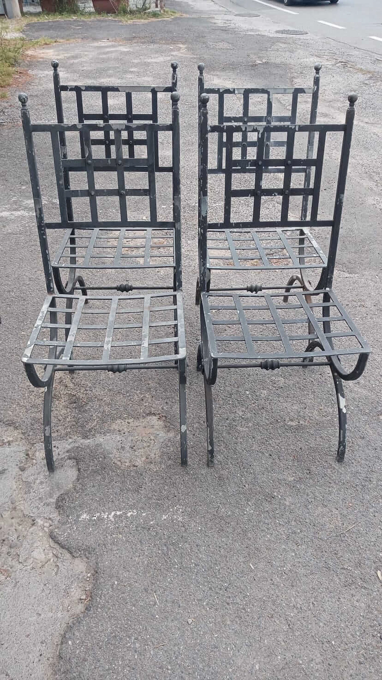 4 Iron chairs, 1980s 8