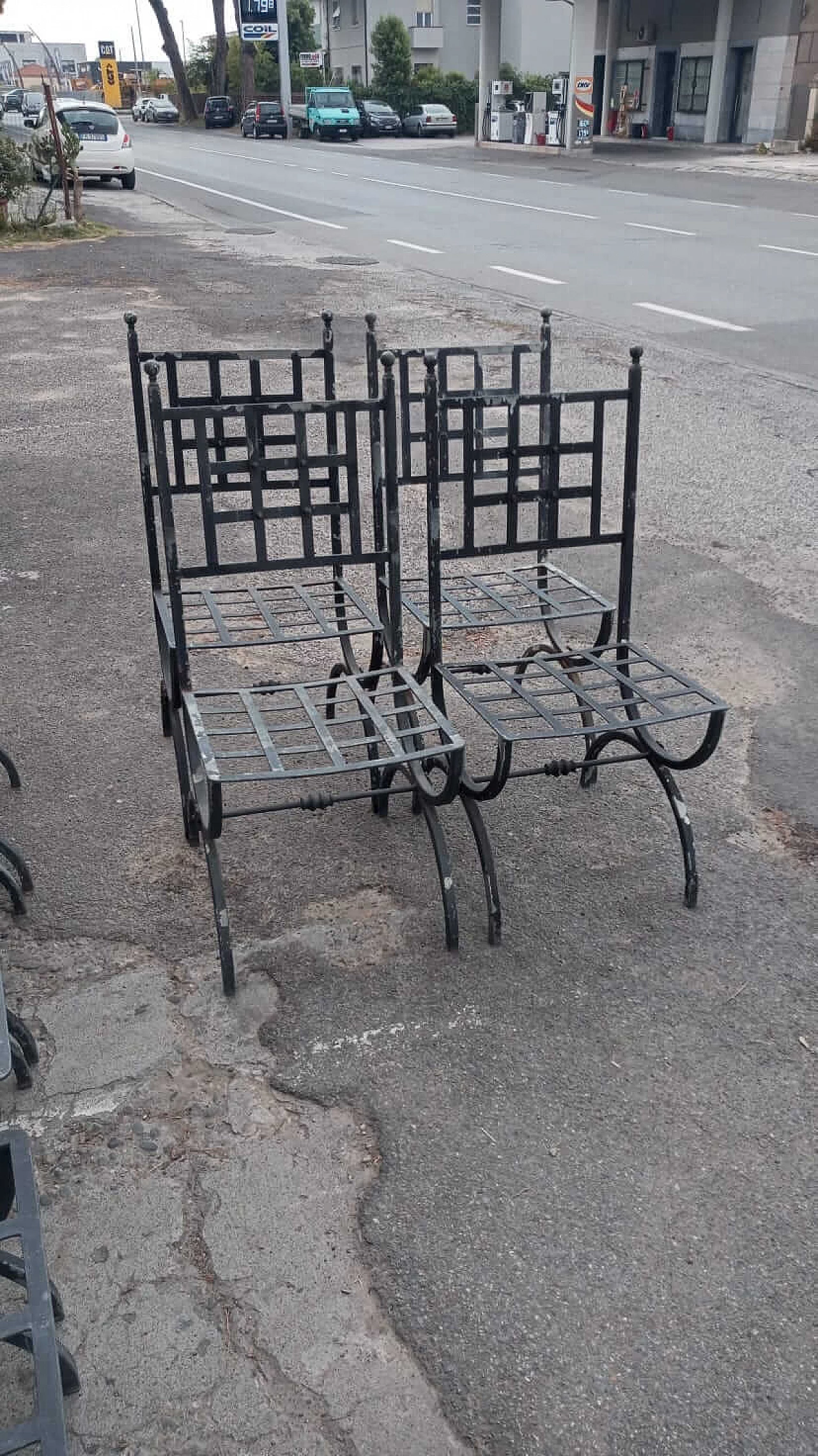 4 Iron chairs, 1980s 9