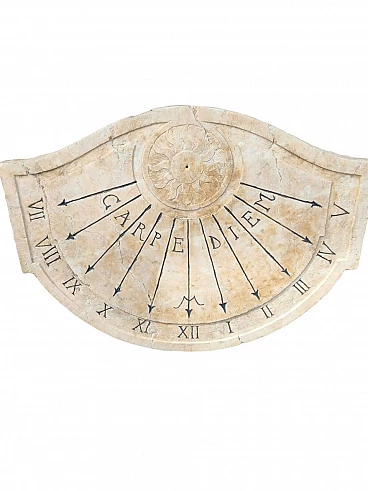 Yellow Nembro marble sundial, 2000s