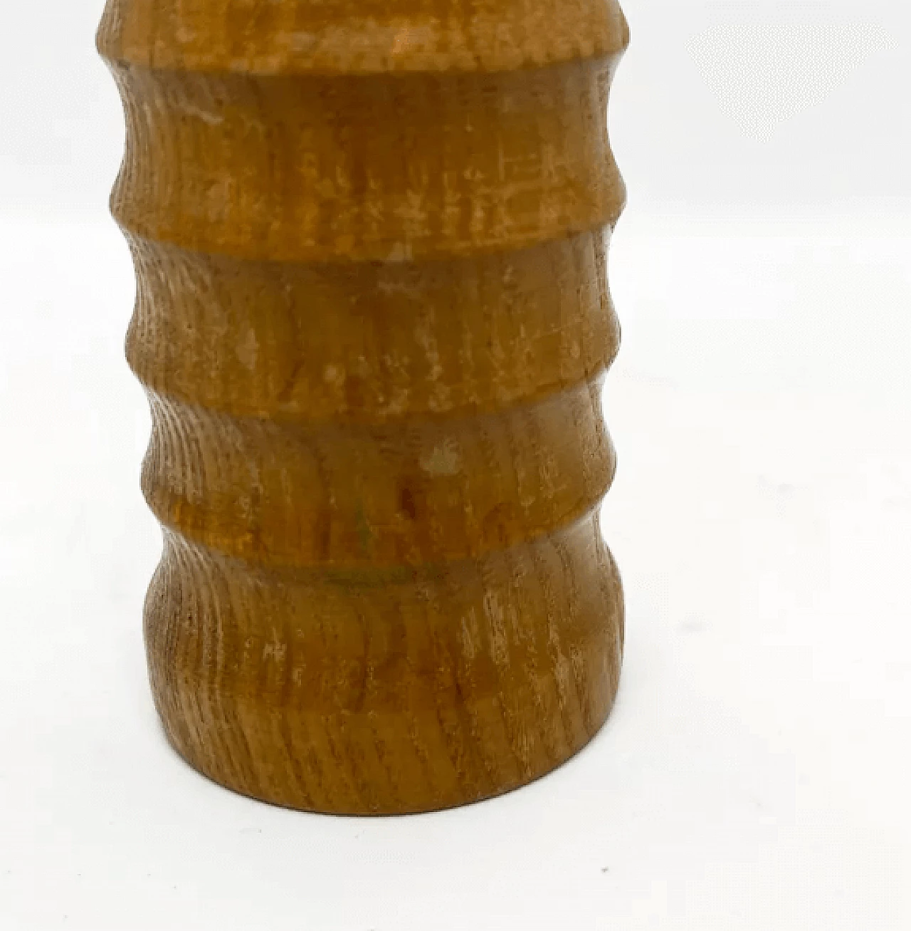 German steel and wood candle holder, 1960s 1