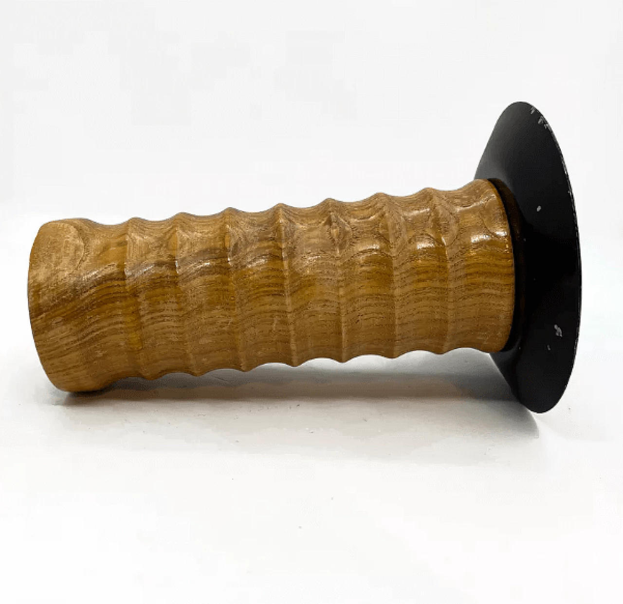 German steel and wood candle holder, 1960s 6