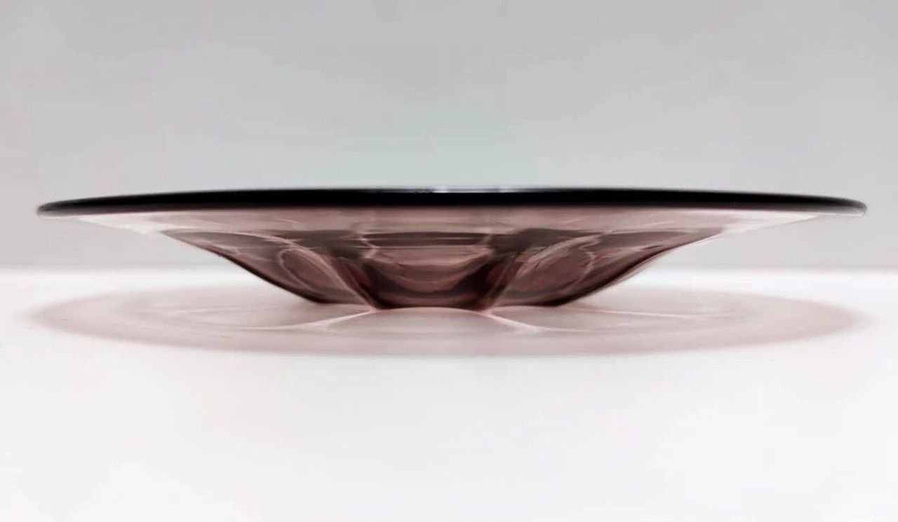 Amethyst Murano glass vide-poche in the style of Vittorio Zecchin, 1920s 4