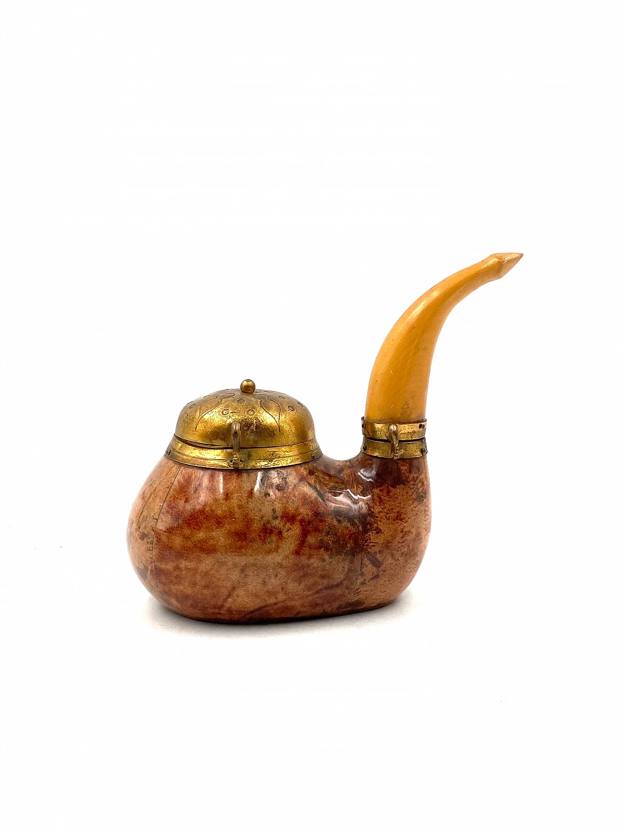 Scatola da tabacco a forma di pipa di Aldo Tura per Macabo, anni '50 8