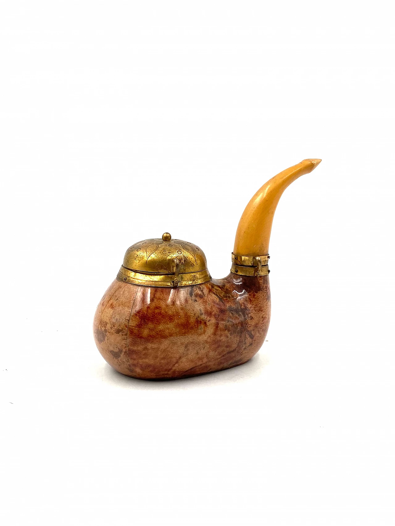 Scatola da tabacco a forma di pipa di Aldo Tura per Macabo, anni '50 9